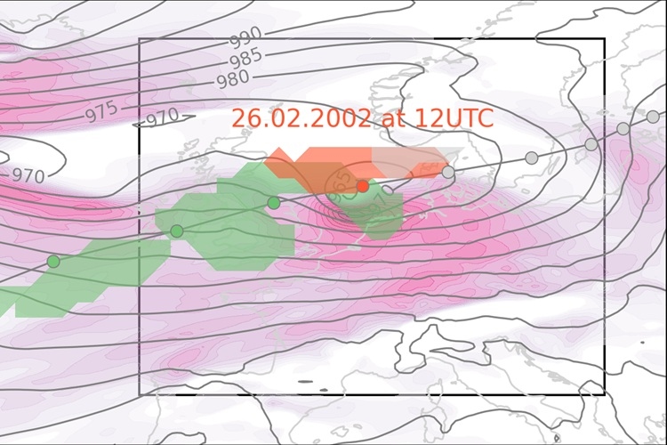Sturmzugbahn von Sturm Anna